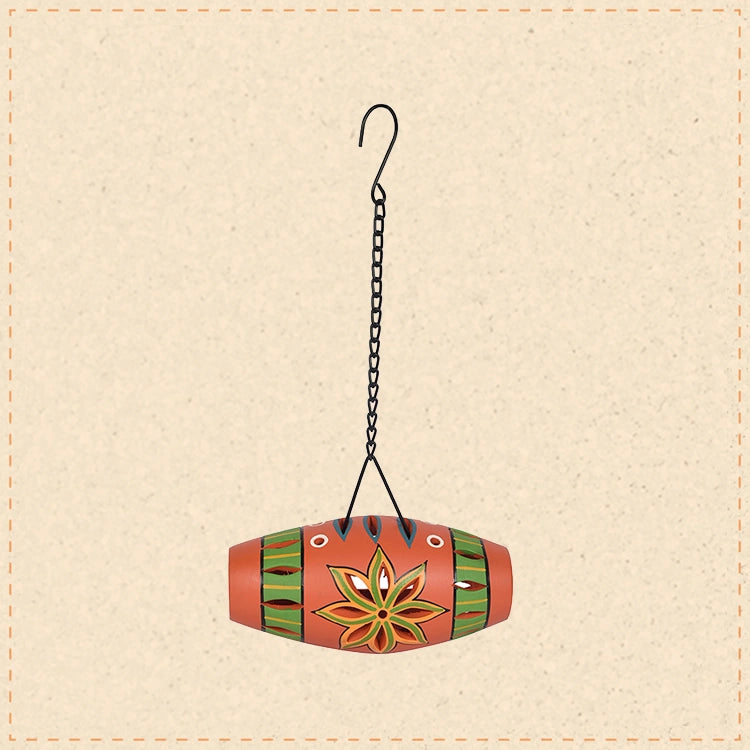 Terracotta Multicolor Handcrafted Hanging Tea light