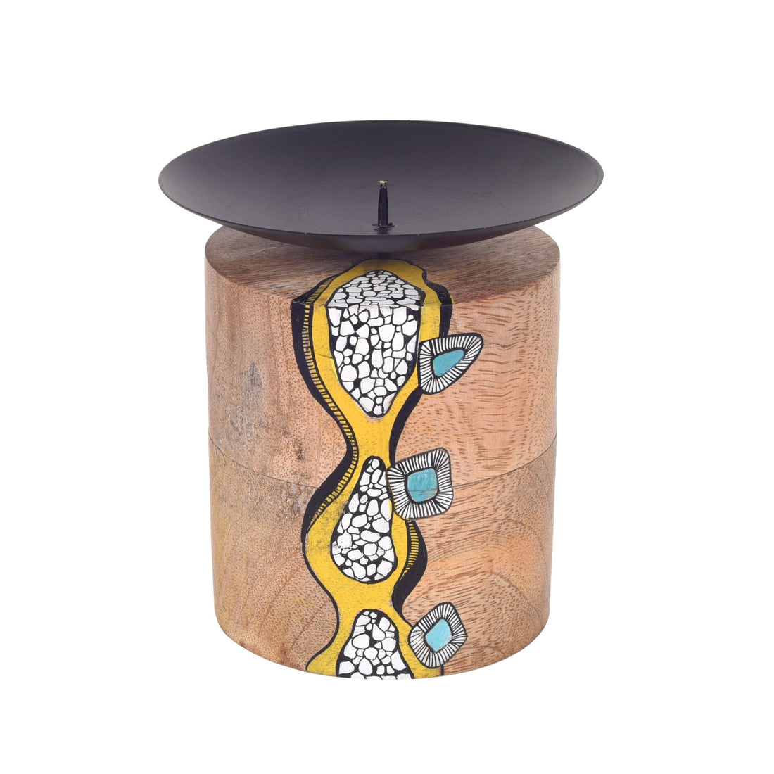 Enchanted Ember Wooden Candle Stand