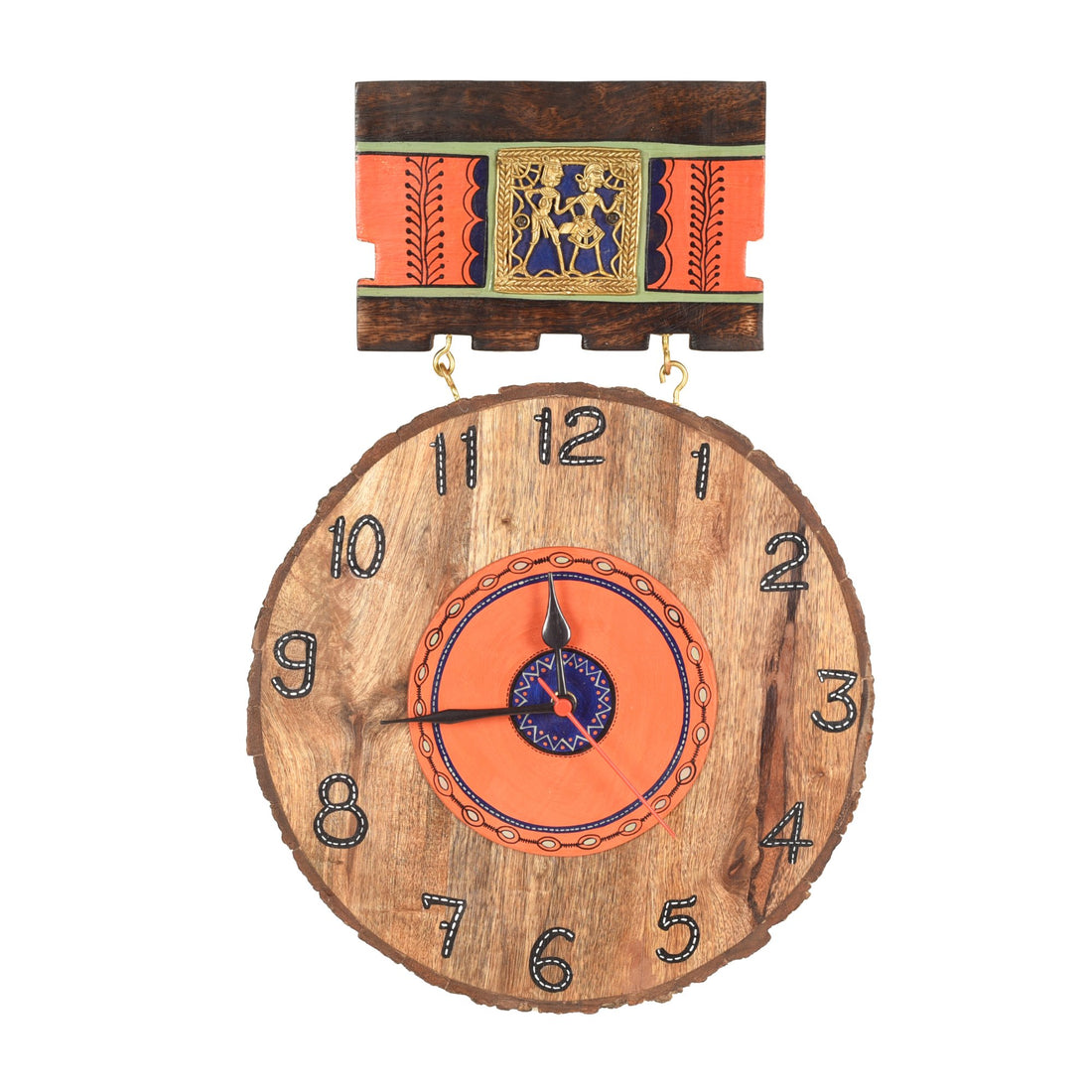 Handcrafted Hanging Wall Clock (11x1x16)