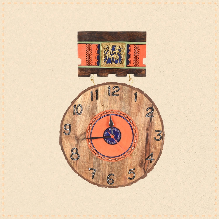 Handcrafted Hanging Wall Clock (11x1x16)