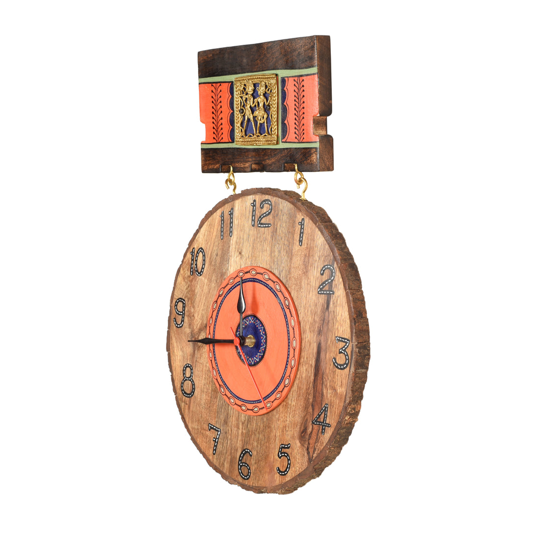 Handcrafted Hanging Wall Clock (11x1x16)