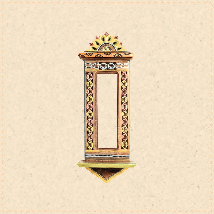 Apratim-I Mirror with handpainted carvings