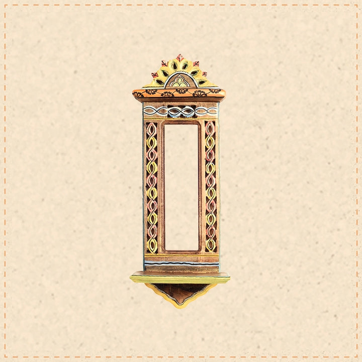 Apratim-I Mirror with handpainted carvings