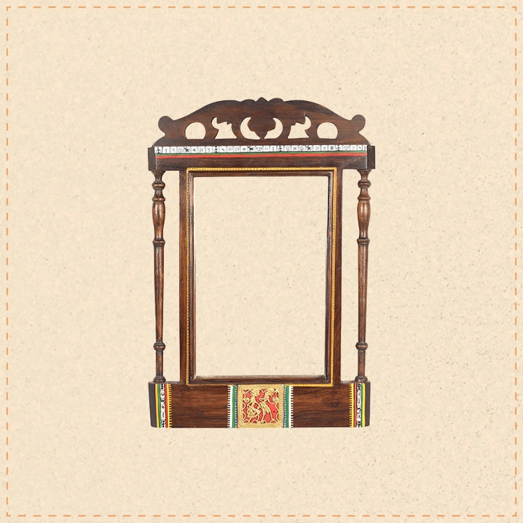 Walnut Window Handcrafted Mirror