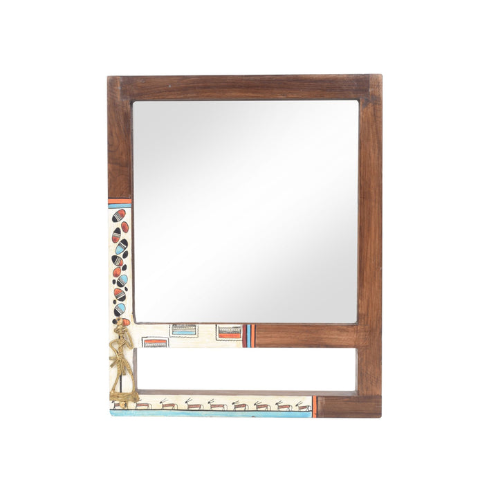 Reflective Spendor Teakwood Mirror