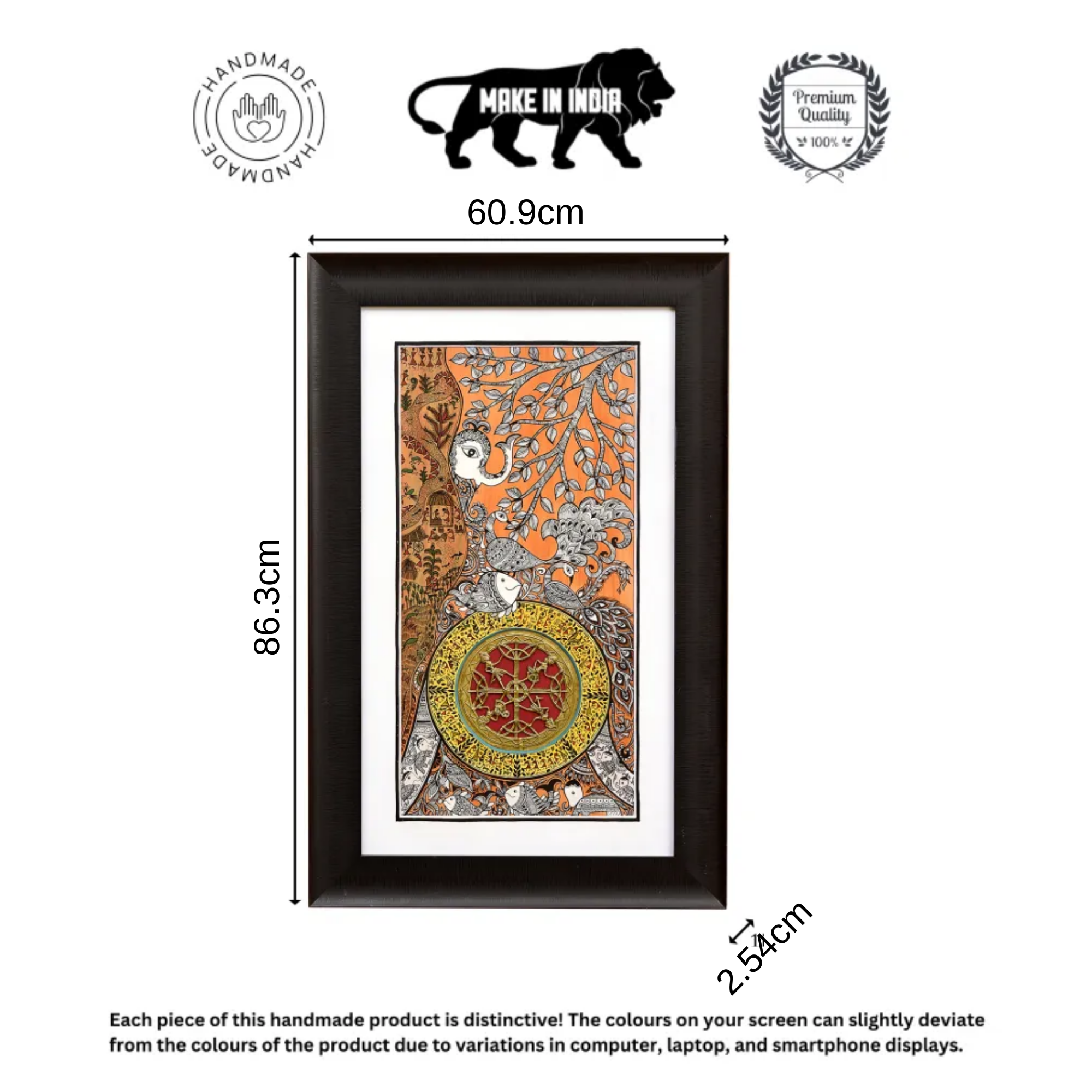 Wall Decor Madubani & Dhokra Fusion Painting