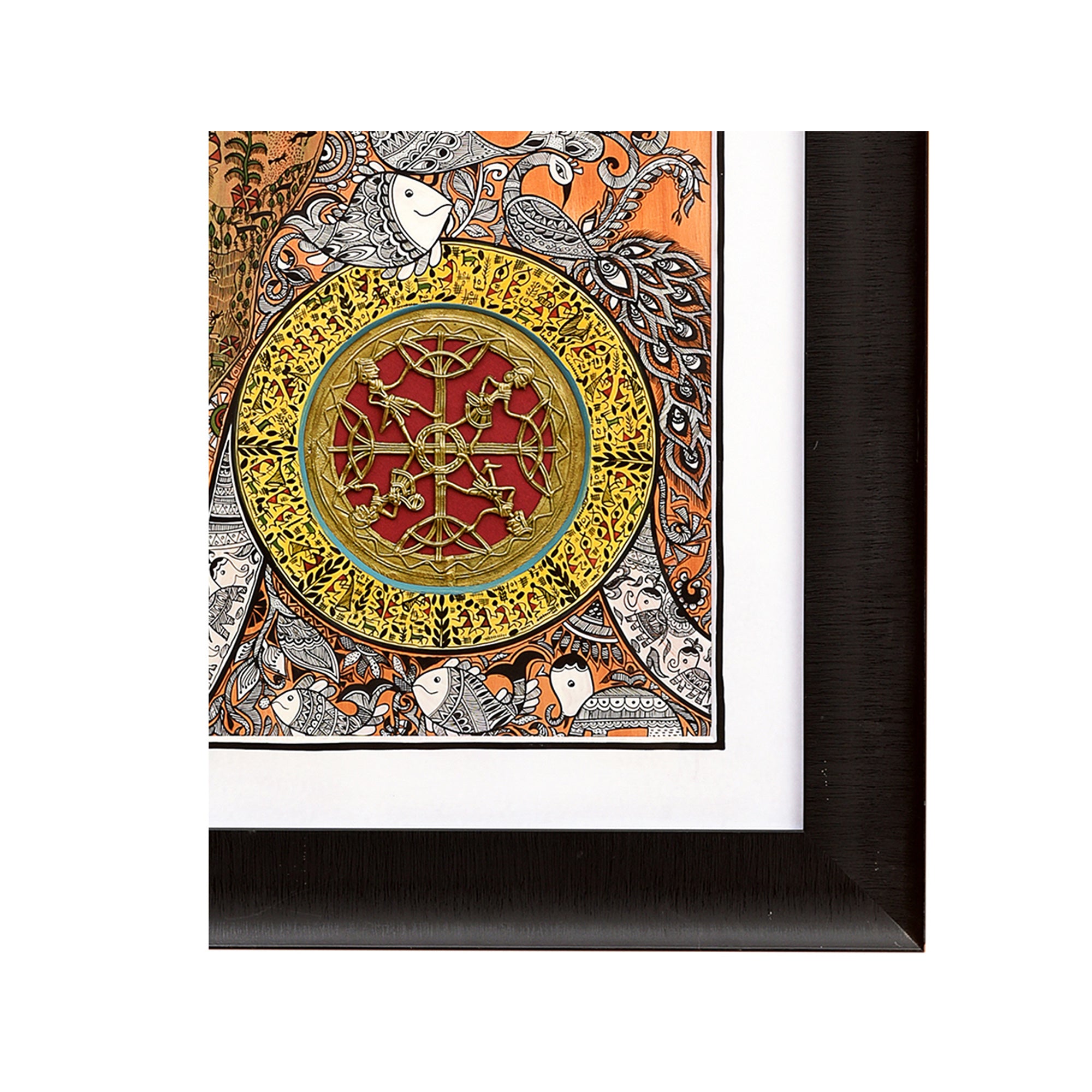 Wall Decor Madubani & Dhokra Fusion Painting