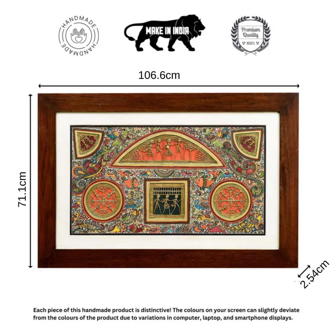 Wall Decor Madhubani-Dhokra Fusion Painting