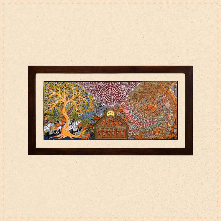 Handpainted Fusions - Madhubani & Dhokra Painting