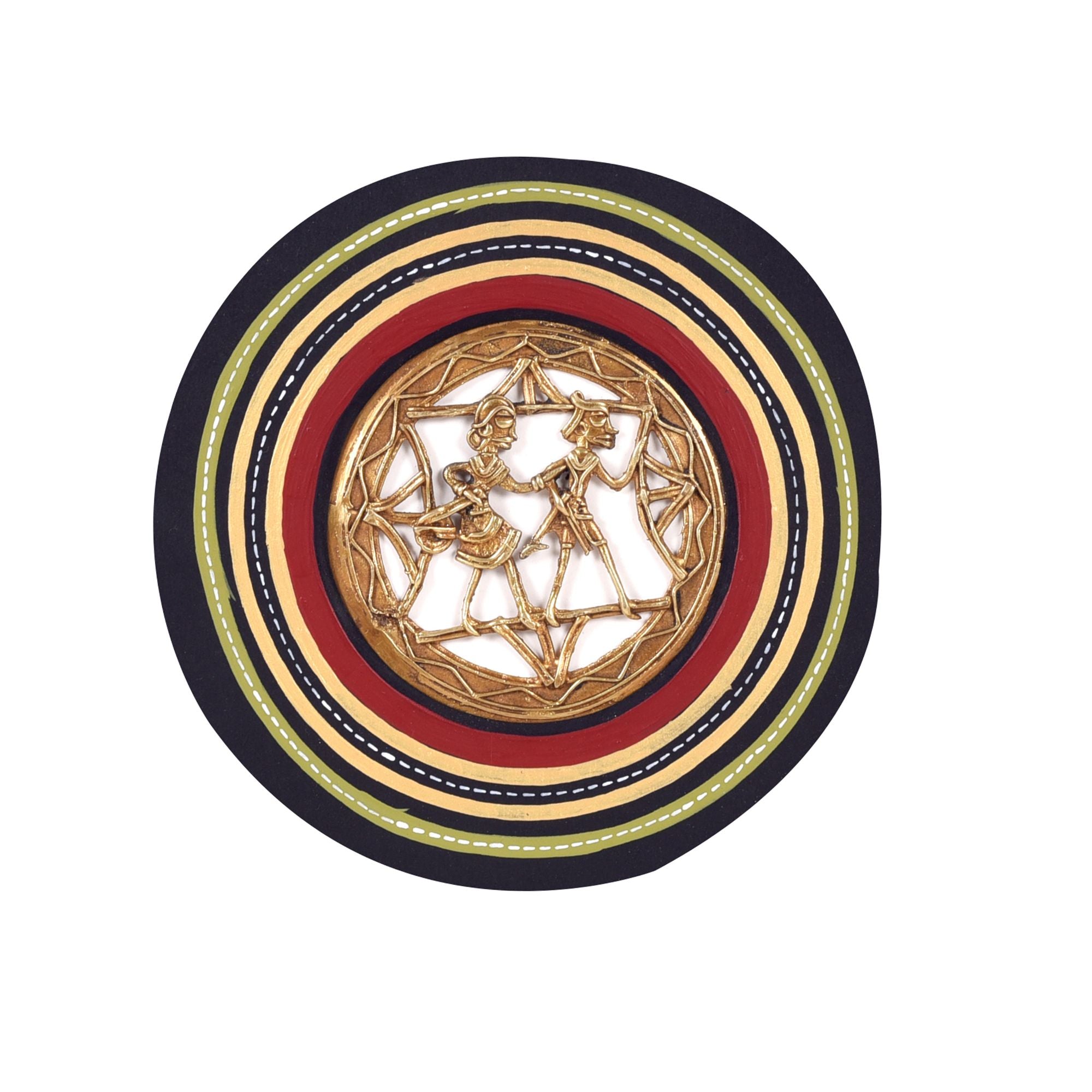 Ethnic Dhokra Handcrafted Painting Without Glass (13x1.5x13)