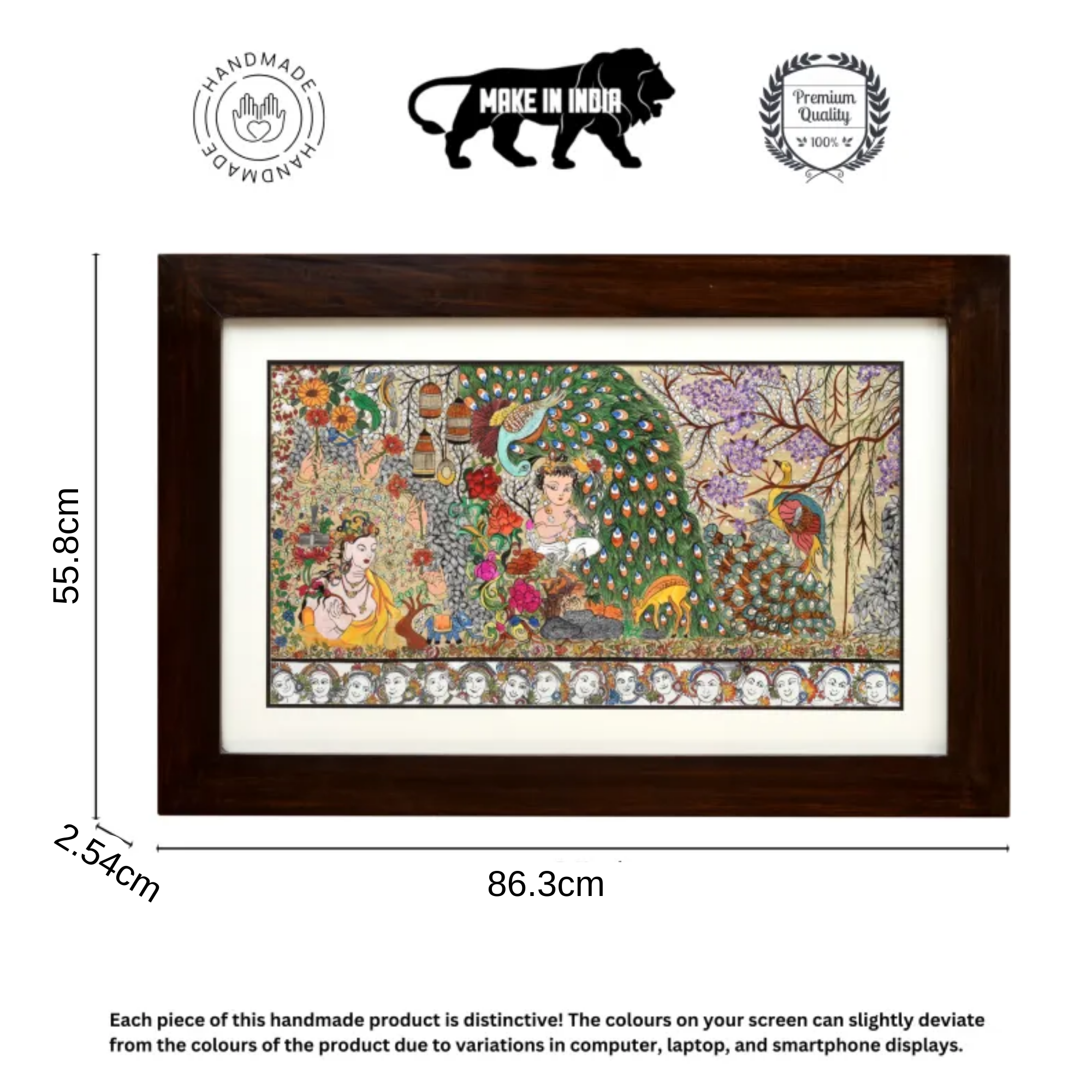 Handpainted Fusions - Pattachitra & Madhubani Painting (34x22)