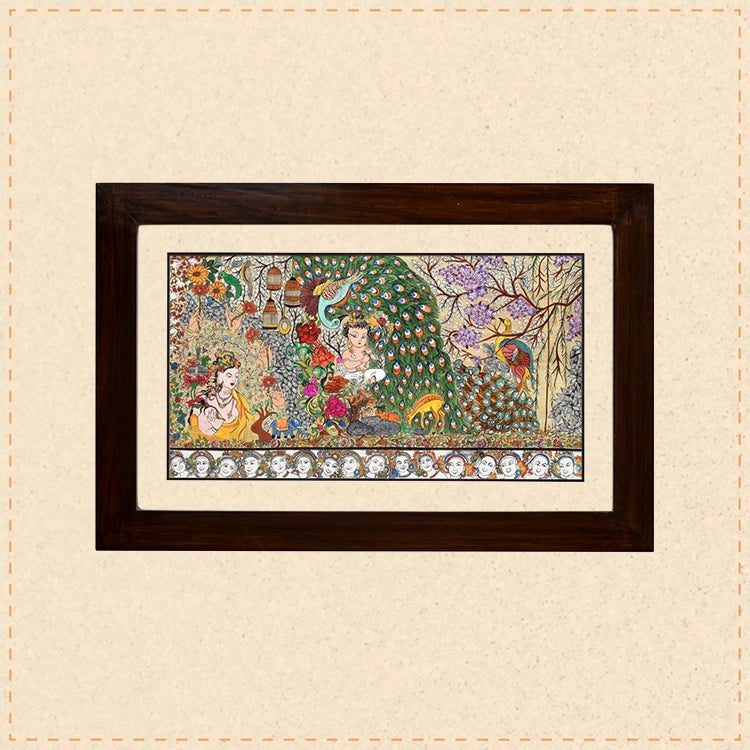 Handpainted Fusions - Pattachitra & Madhubani Painting (34x22)