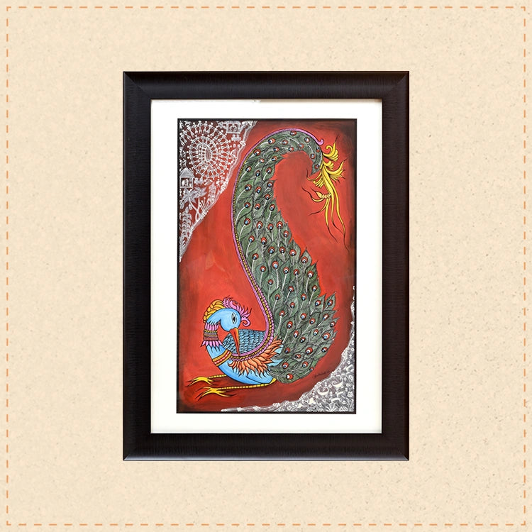 Handpainted Fusions - Madhubani & Warli Painting (25x34)