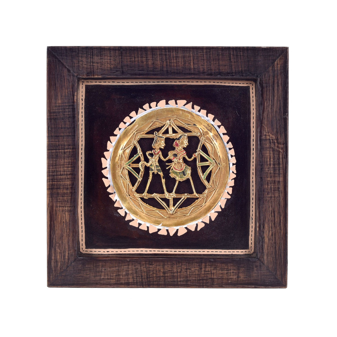 Ethnic Dhokra Handcrafted Painting  (8x1.5x8)