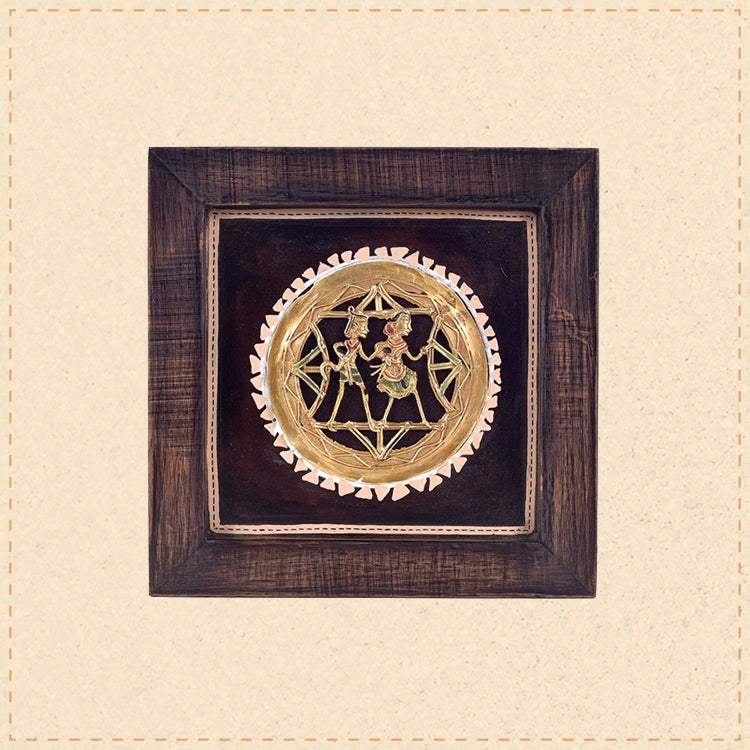 Ethnic Dhokra Handcrafted Painting  (8x1.5x8)