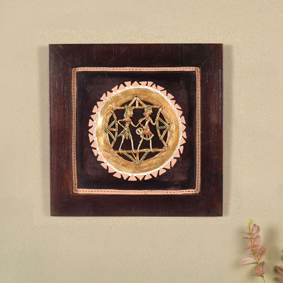 Ethnic Dhokra Handcrafted Painting  (8x1.5x8)