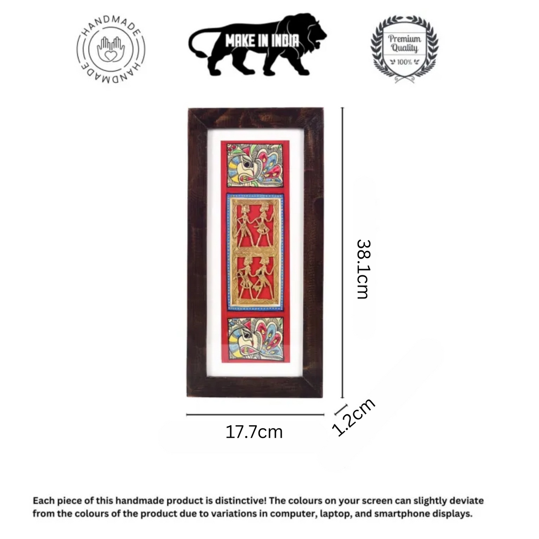 Ethnic Fusion Hand Painted  Dhokra Warli Painting