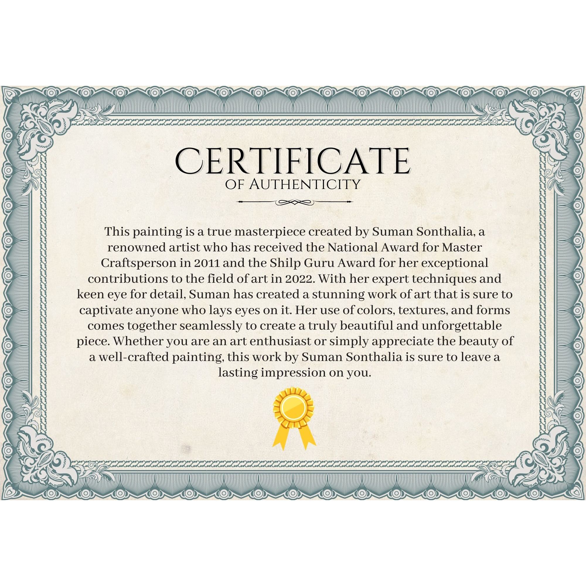 Artistic Fusion Dhokra Warli Painting (10x0.5x13)