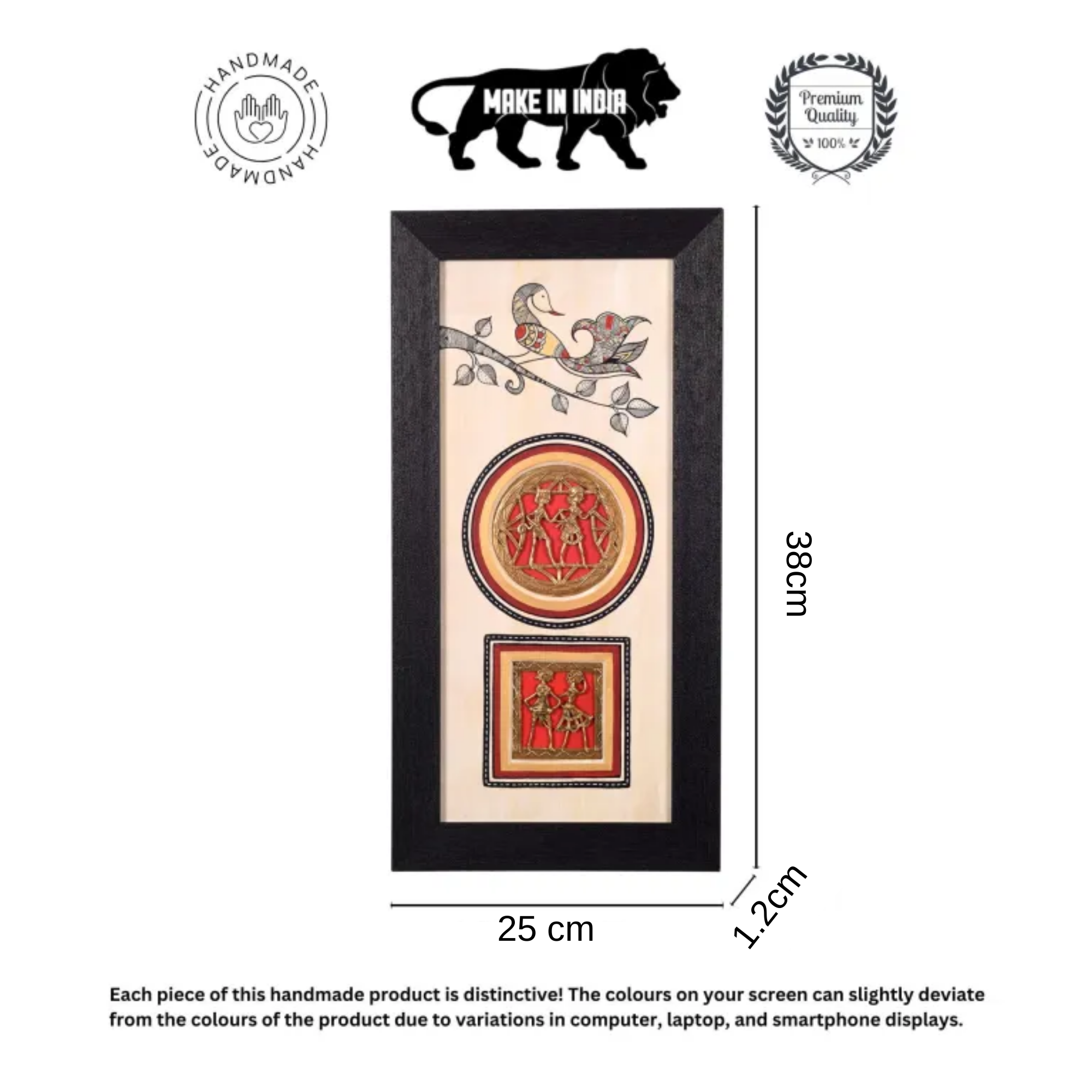 The Circle Of Warli Handcrafted Painting  (9x0.5x18)