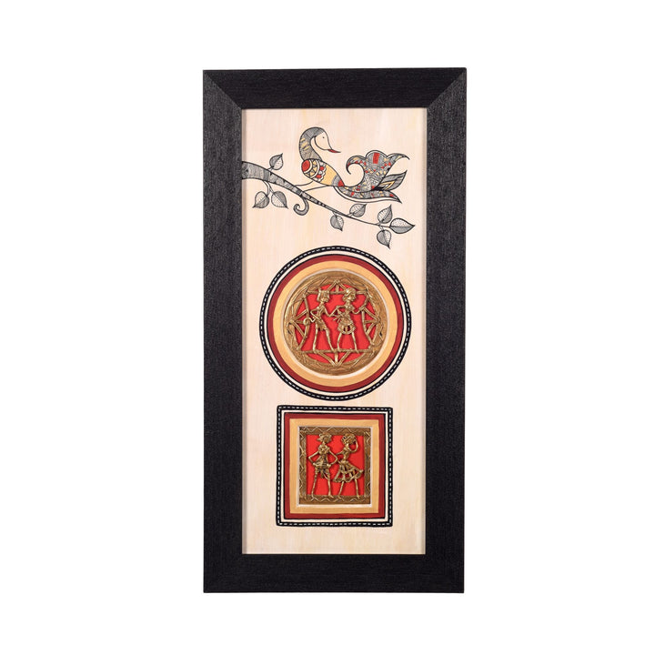 The Circle Of Warli Handcrafted Painting  (9x0.5x18)