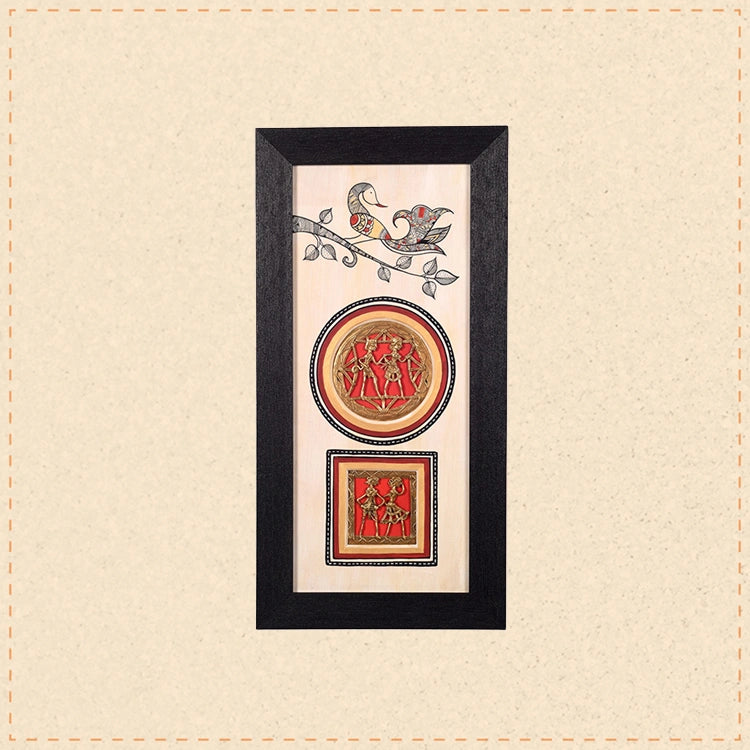 The Circle Of Warli Handcrafted Painting  (9x0.5x18)