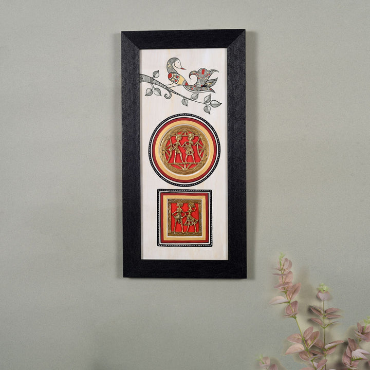 The Circle Of Warli Handcrafted Painting  (9x0.5x18)
