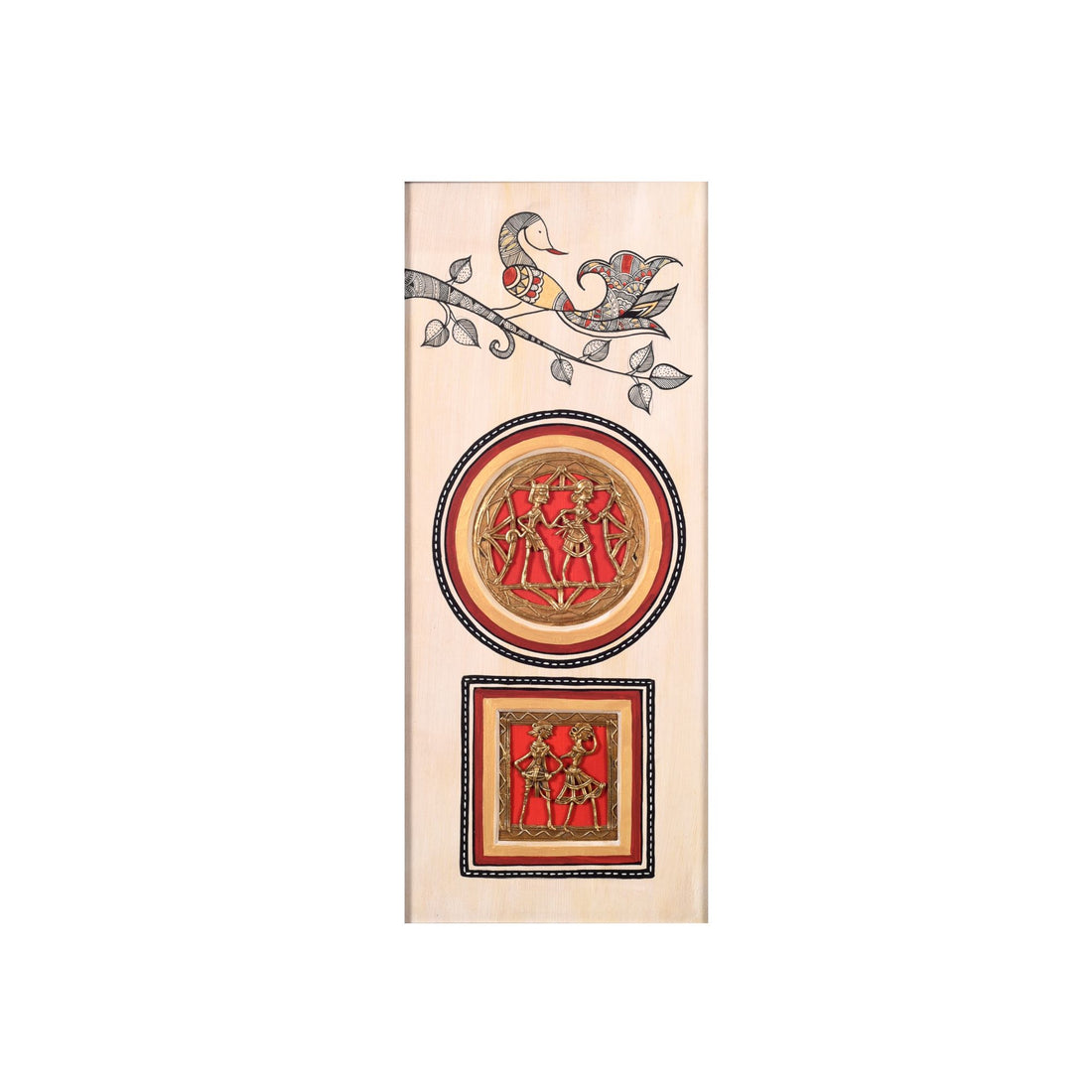 The Circle Of Warli Handcrafted Painting  (9x0.5x18)
