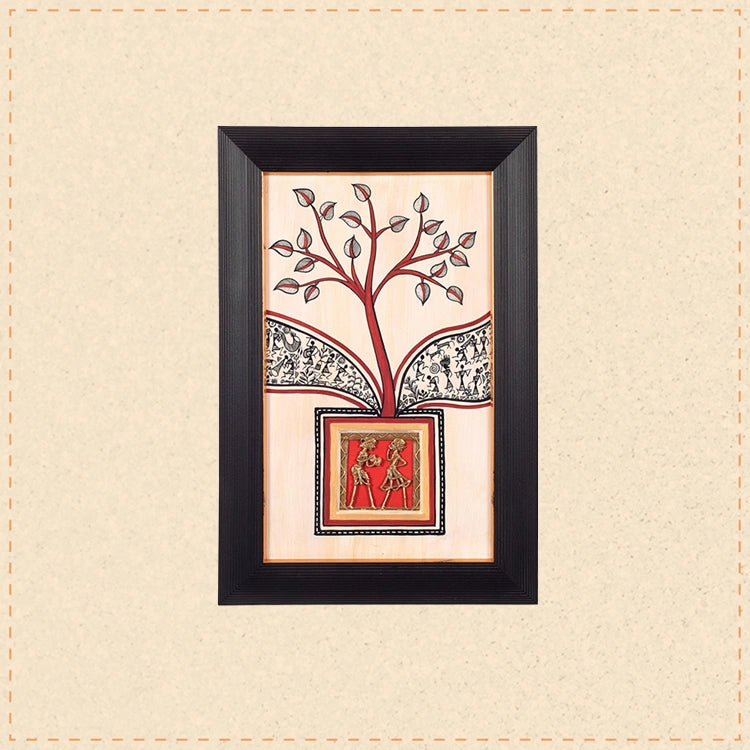 Warli Origins Handcrafted Painting  (10x0.5x15)