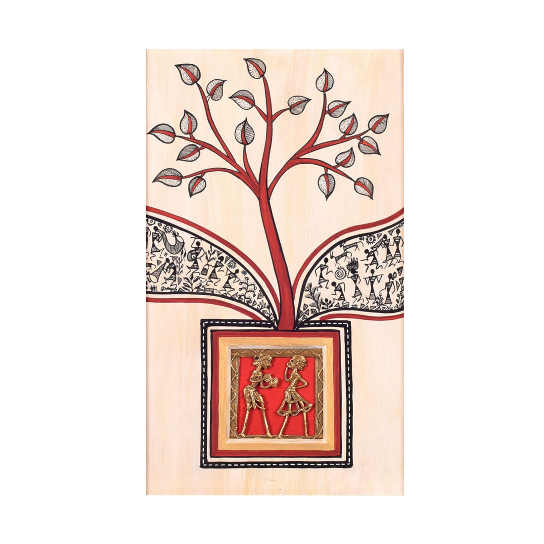 Warli Origins Handcrafted Painting  (10x0.5x15)