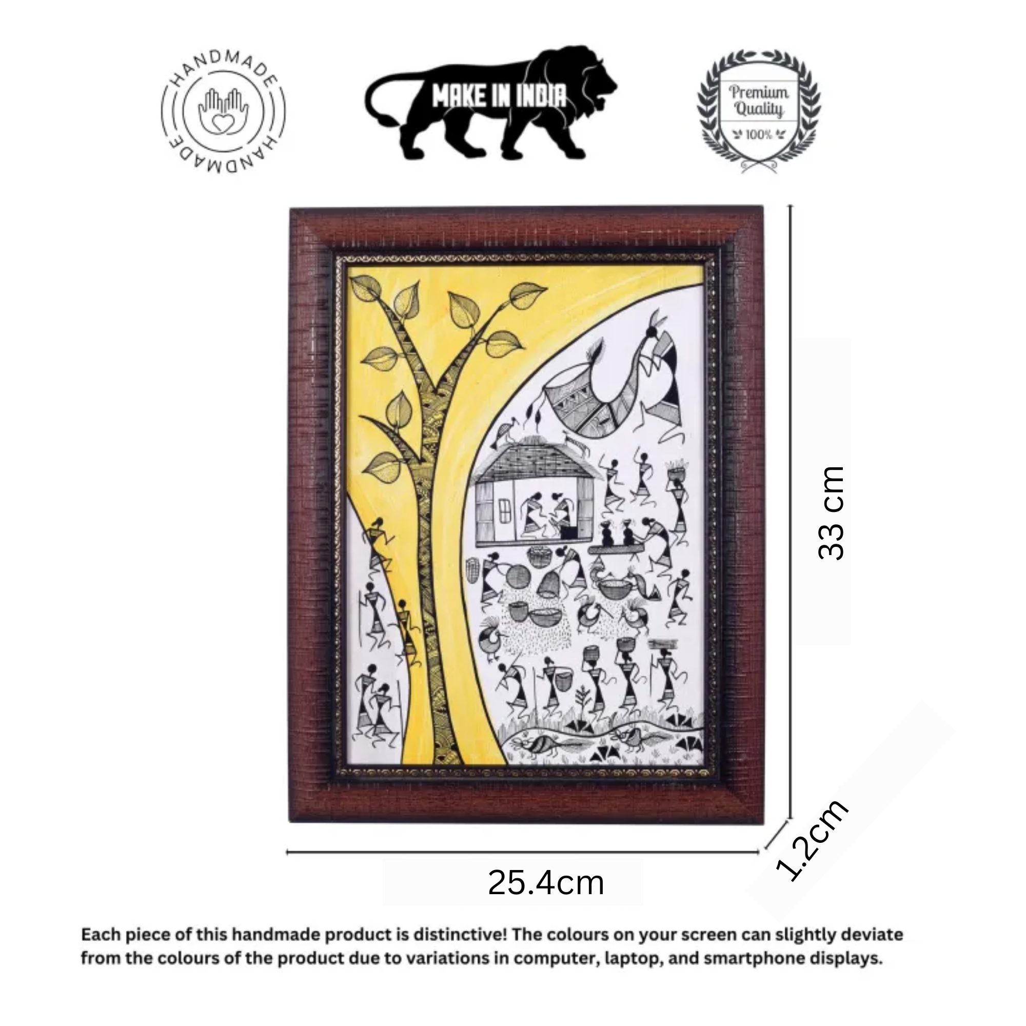 The Tree Of Life Warli Painting  (10x0.5x13)