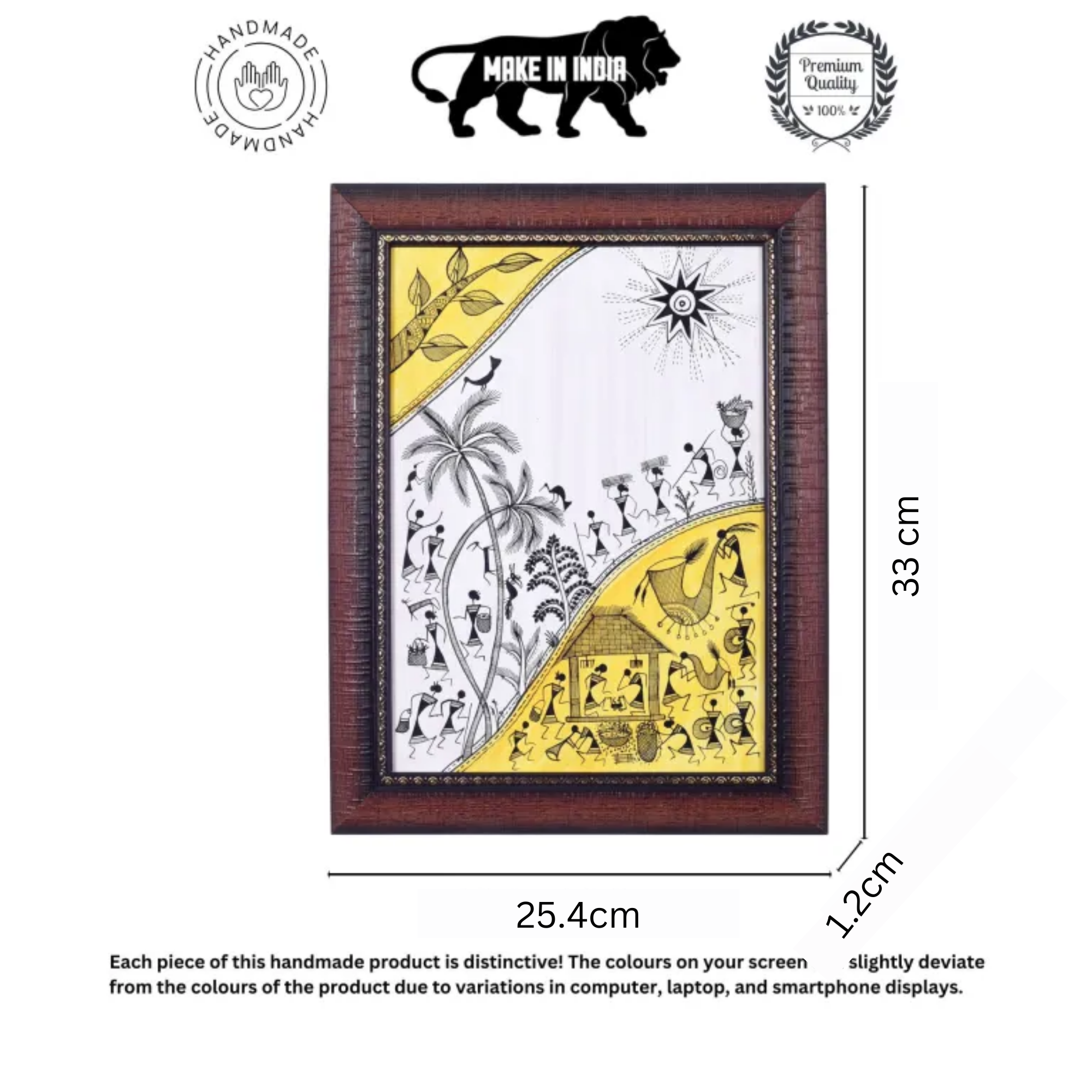 Village Lifestyle Warli Painting  (10x0.5x13)