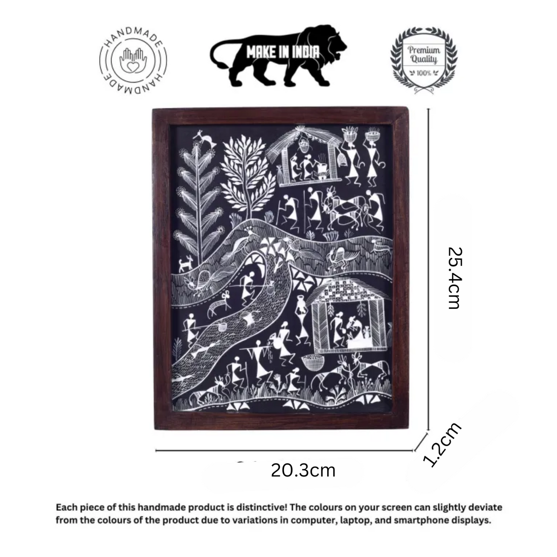 Tribal Marriage Handcrafted Warli Painting  (8x0.5x10)