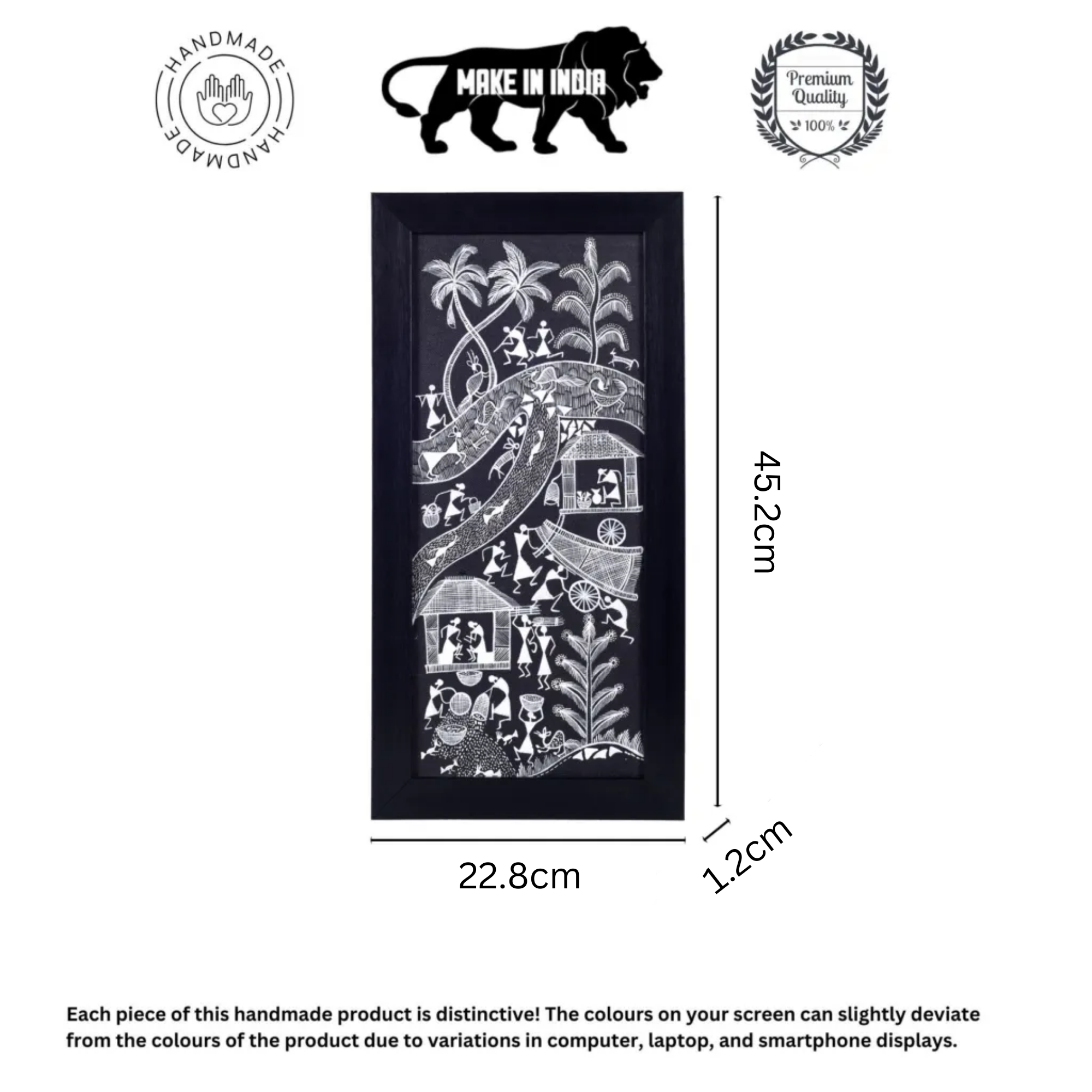 Warli Symphony Hanpainted Paintings S02  (9x0.5x18)