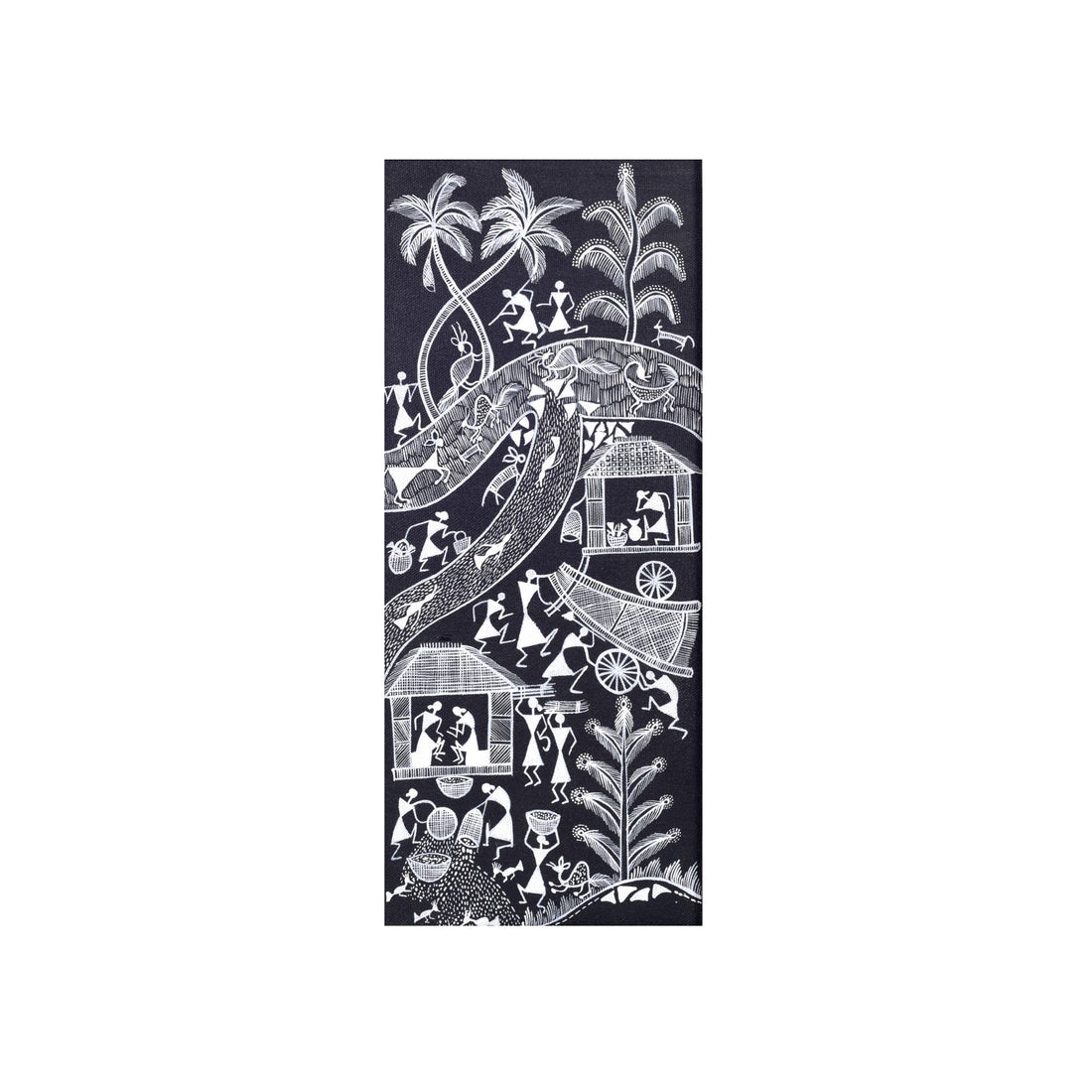 Warli Symphony Hanpainted Paintings S02  (9x0.5x18)