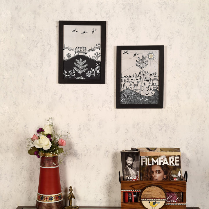 Monochrome Rhythms Warli Paintings S02