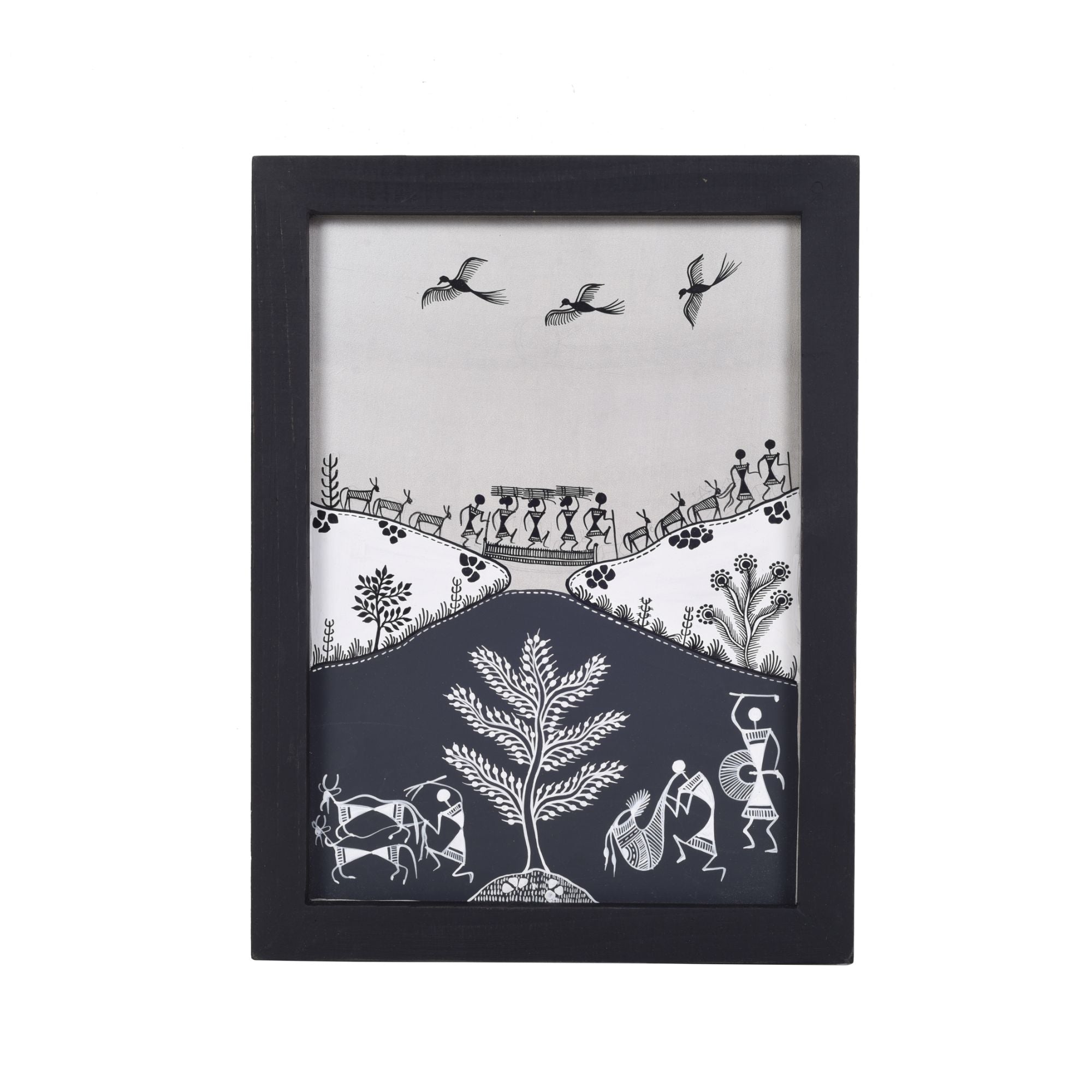 Harmonious Contrast Warli Painting