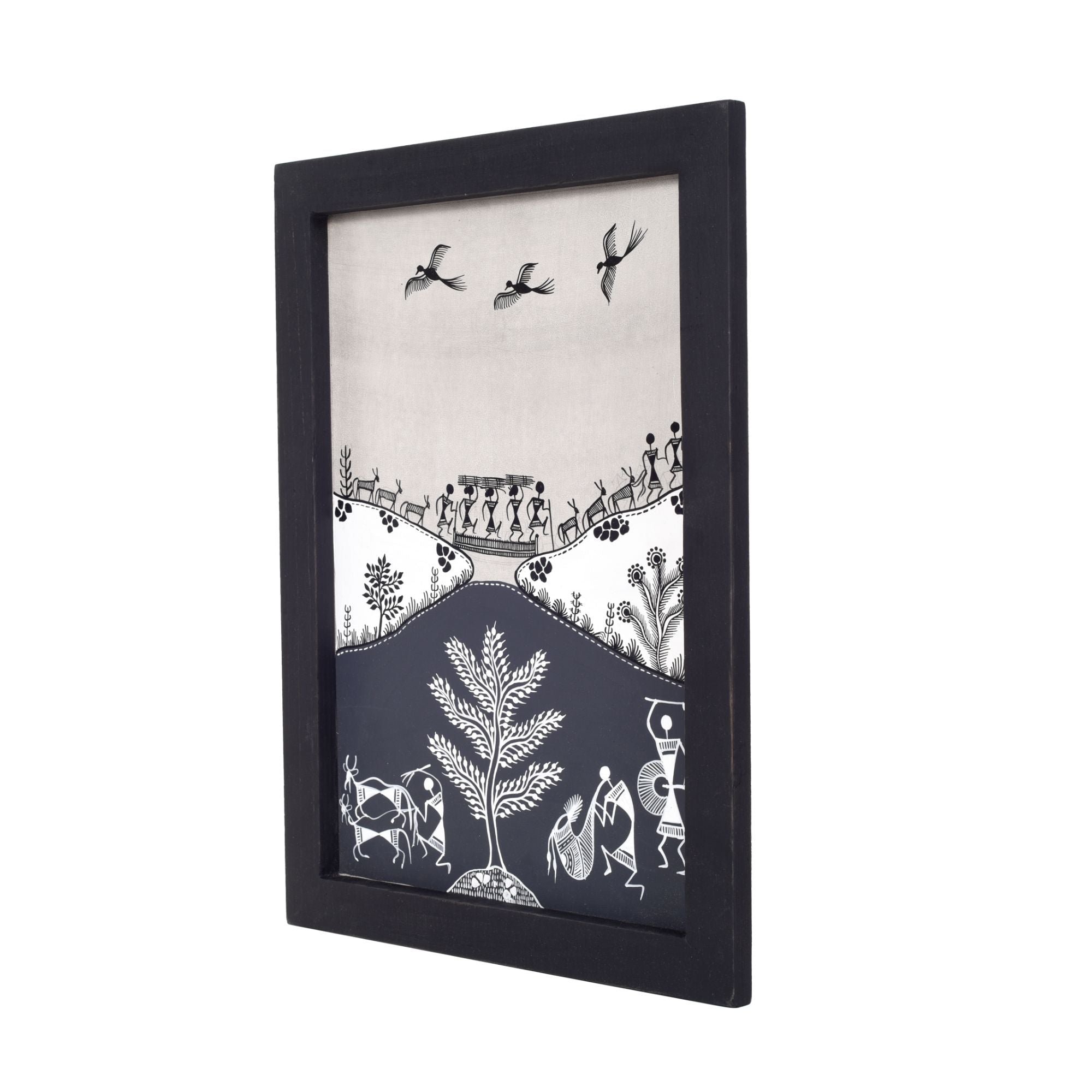 Harmonious Contrast Warli Painting
