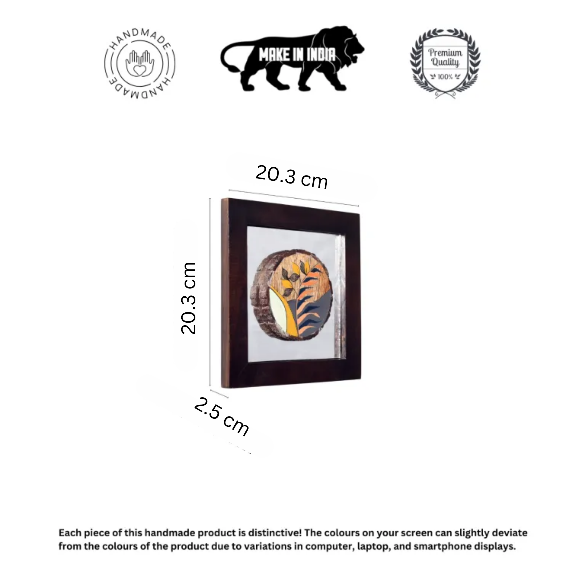 Patterns OF leaf wall paintnig SET OF 2 (8x8x1)