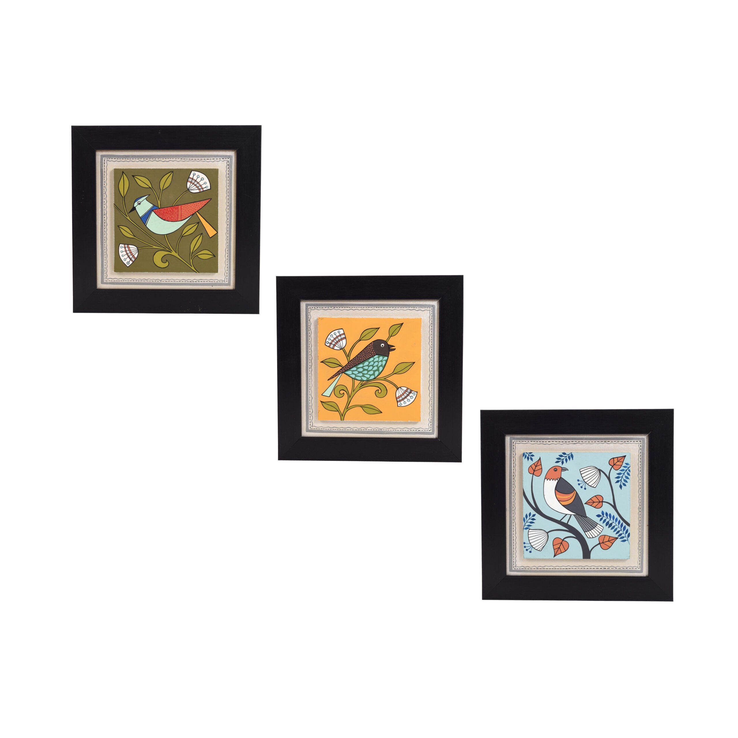 Triptych Avian Serenity S03 Paintings