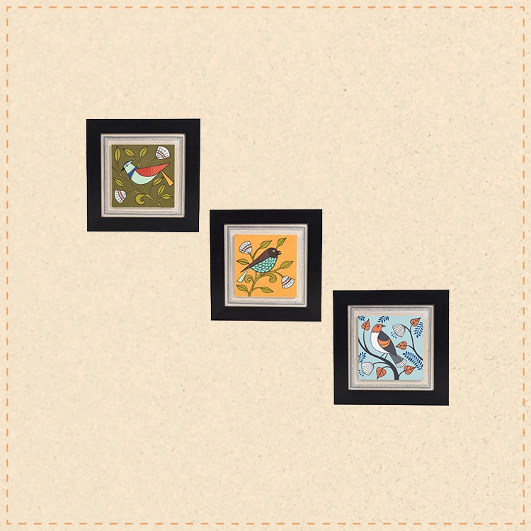 Triptych Avian Serenity S03 Paintings