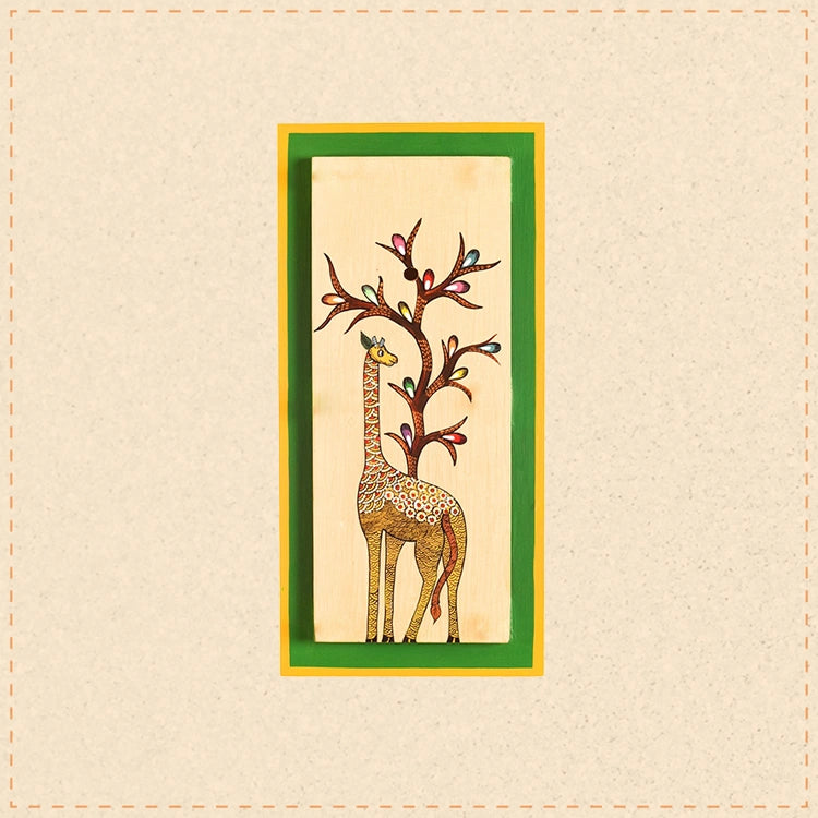 Giraffe Gallore Handcrafted Wall Decor Panel