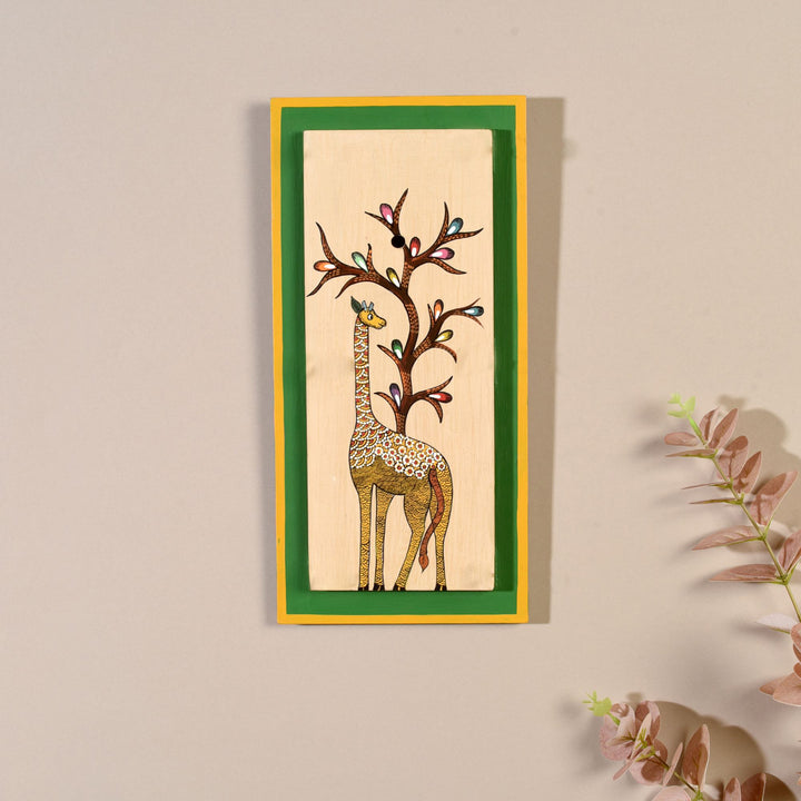 Giraffe Gallore Handcrafted Wall Decor Panel