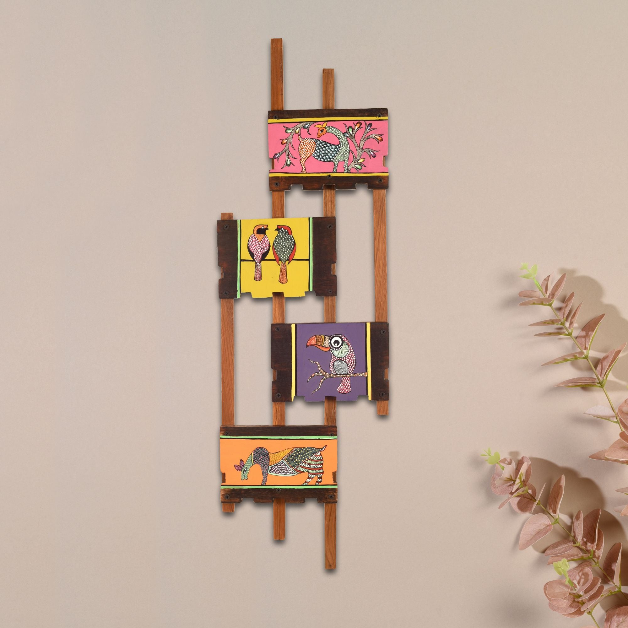 Natures Creatures Handcrafted Wall Decor Panel