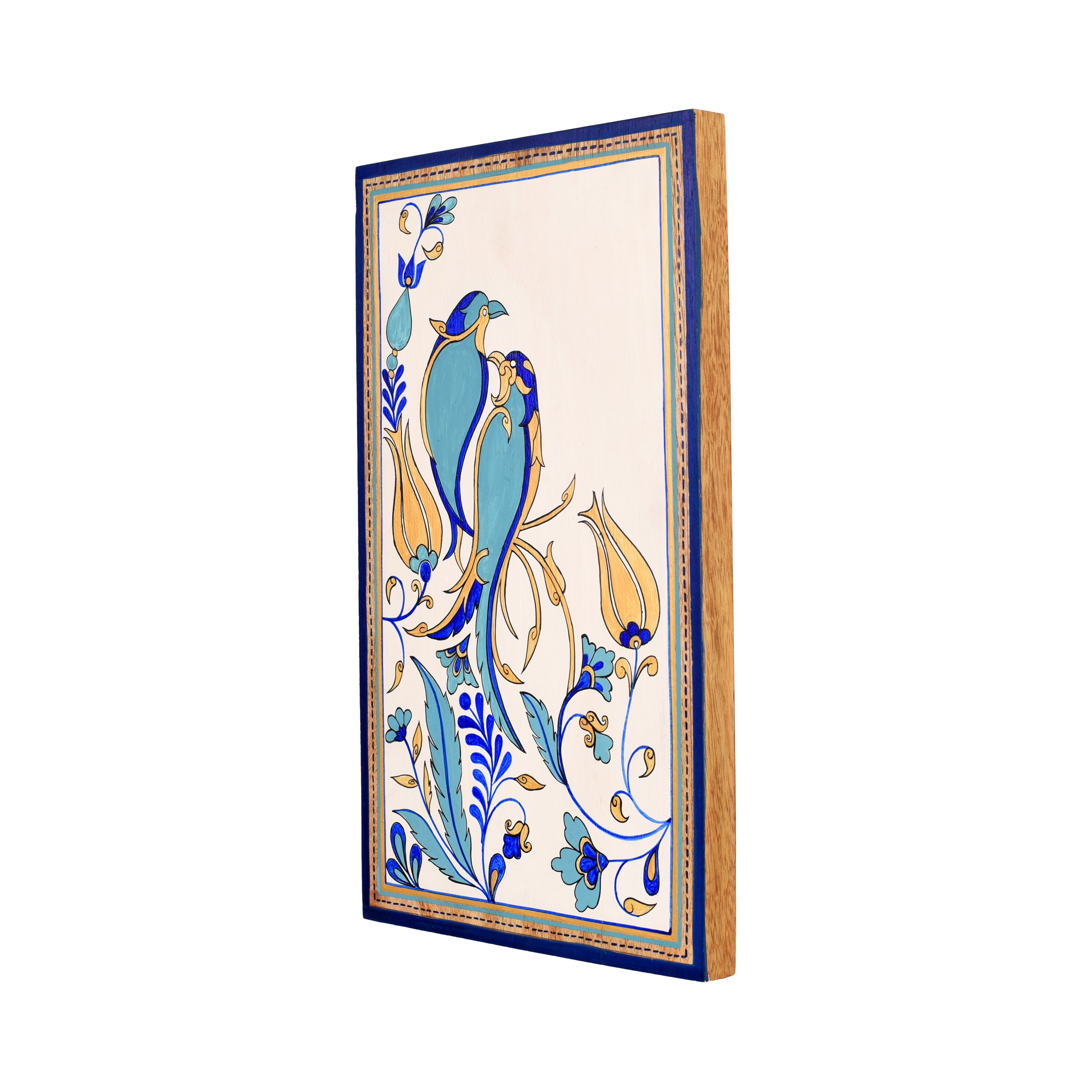 Blue Bird Motif Wooden Wall Frame