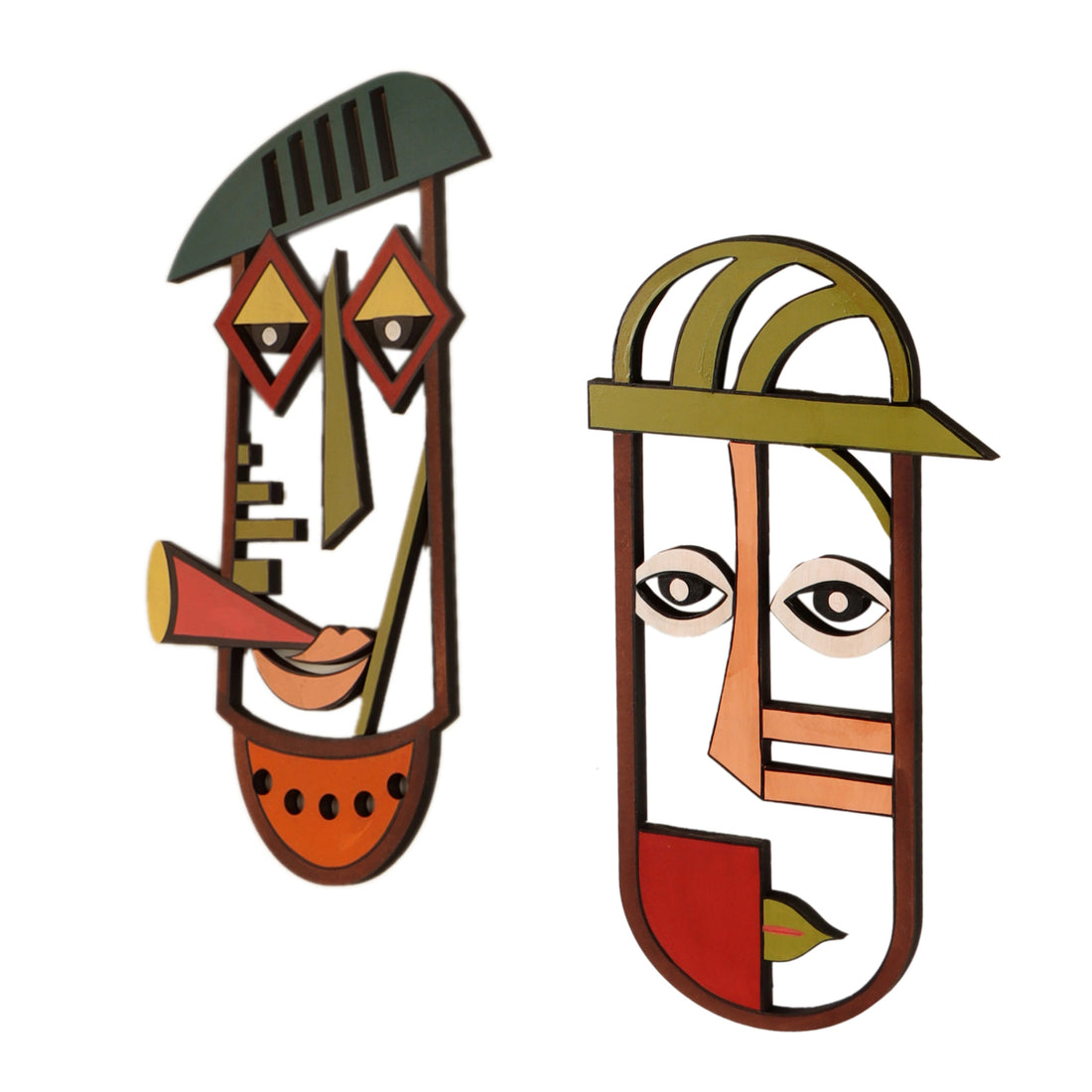 Nomads Wall Decor Mask set of 2