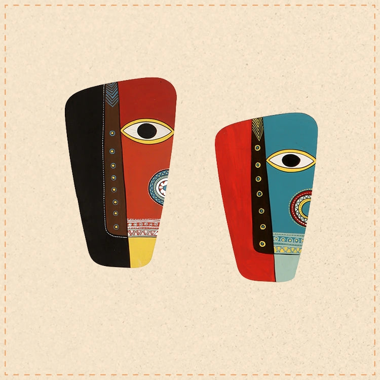 Bunty & Bubbly Wall Decor Mask set of 2