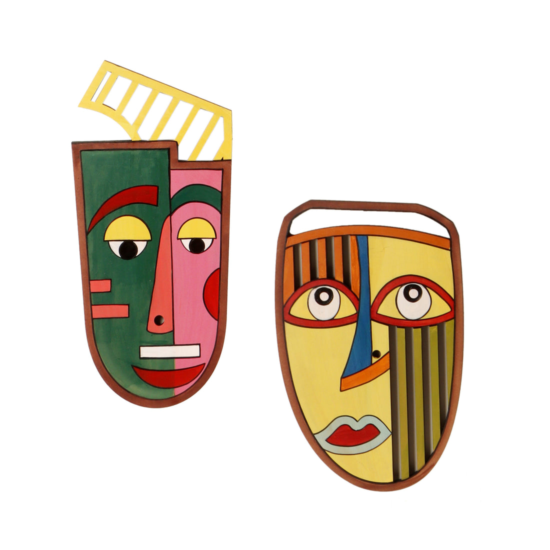 At Wits' End Wall Decor Mask set of 2