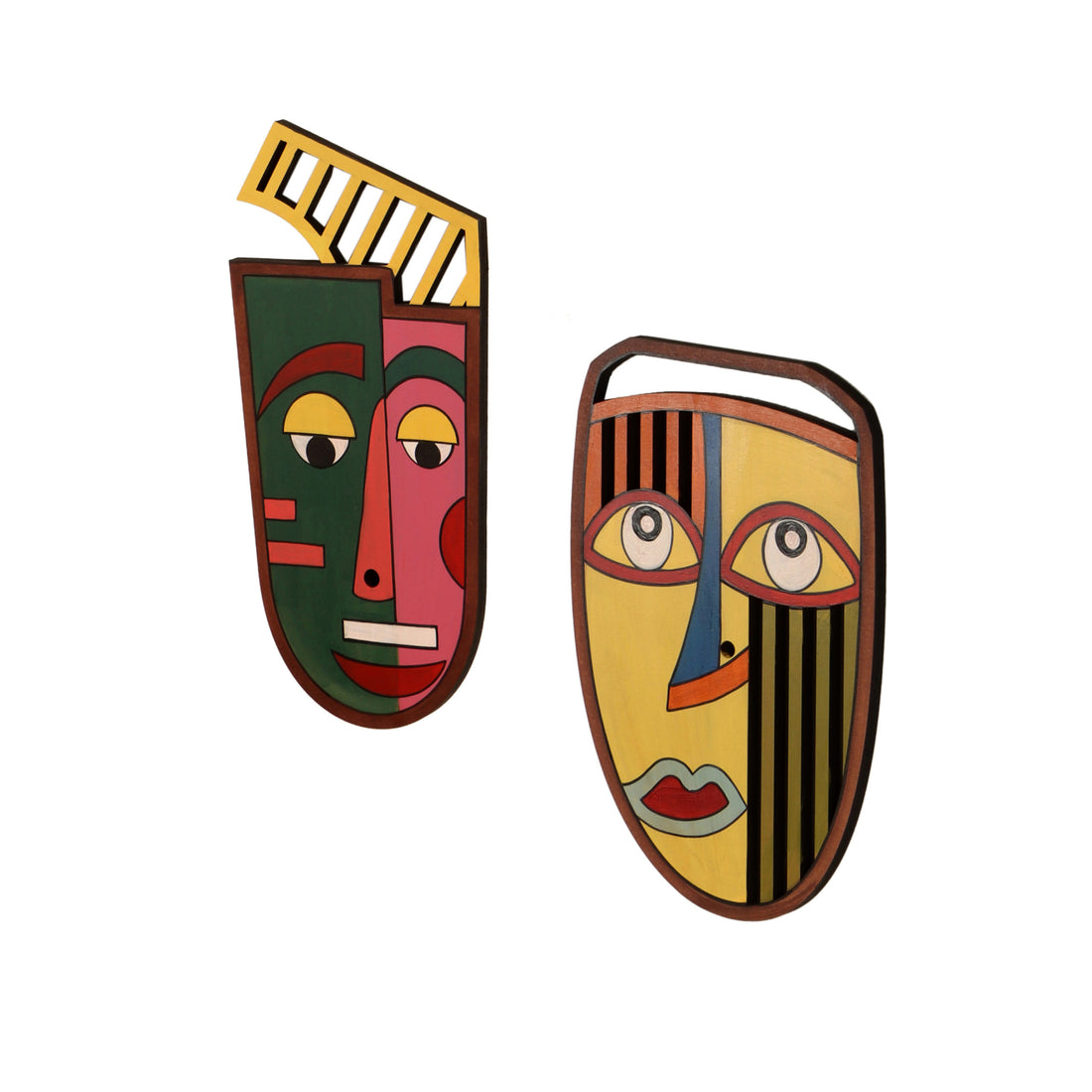 At Wits' End Wall Decor Mask set of 2