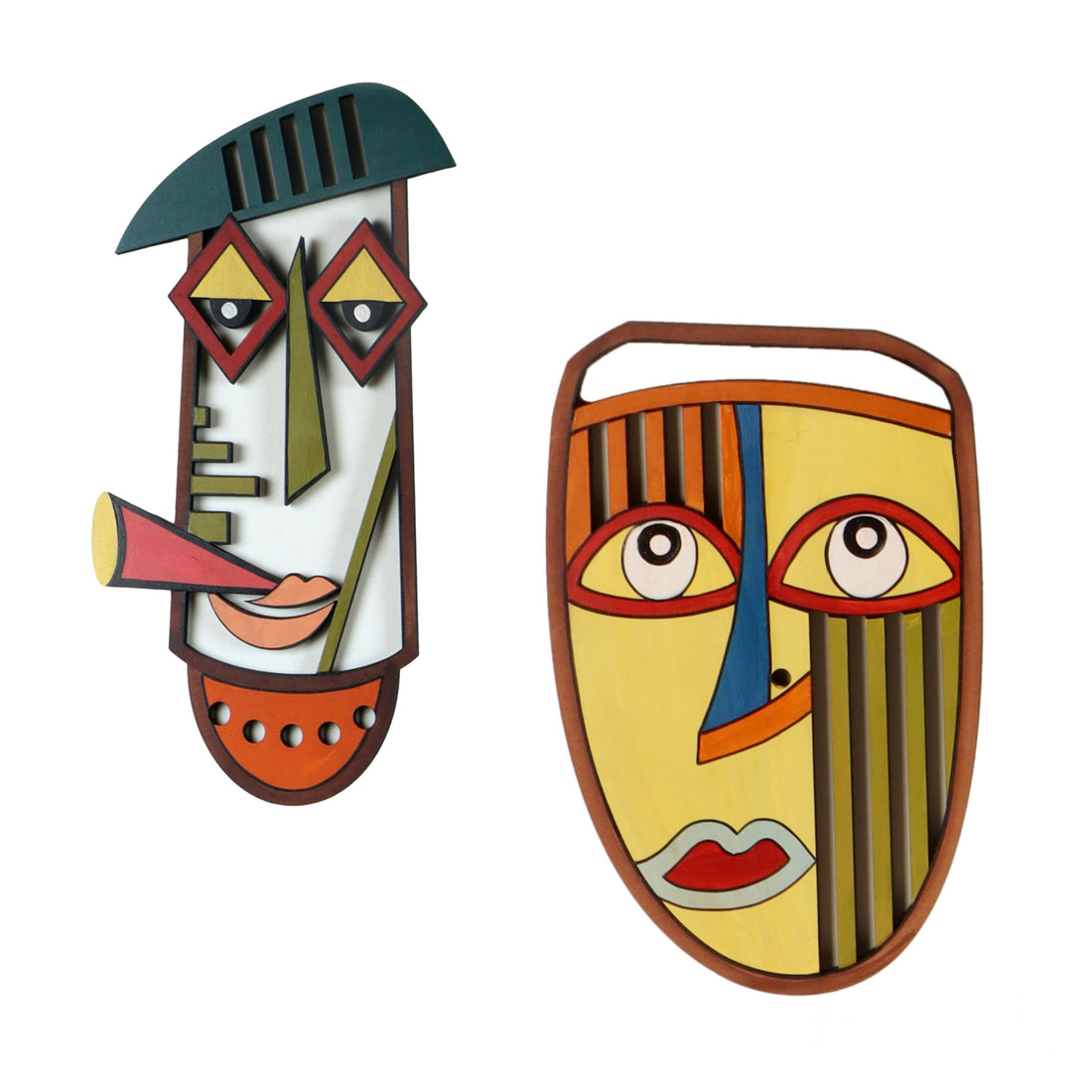 Don & Side-kick Wall Decor Mask set of 2