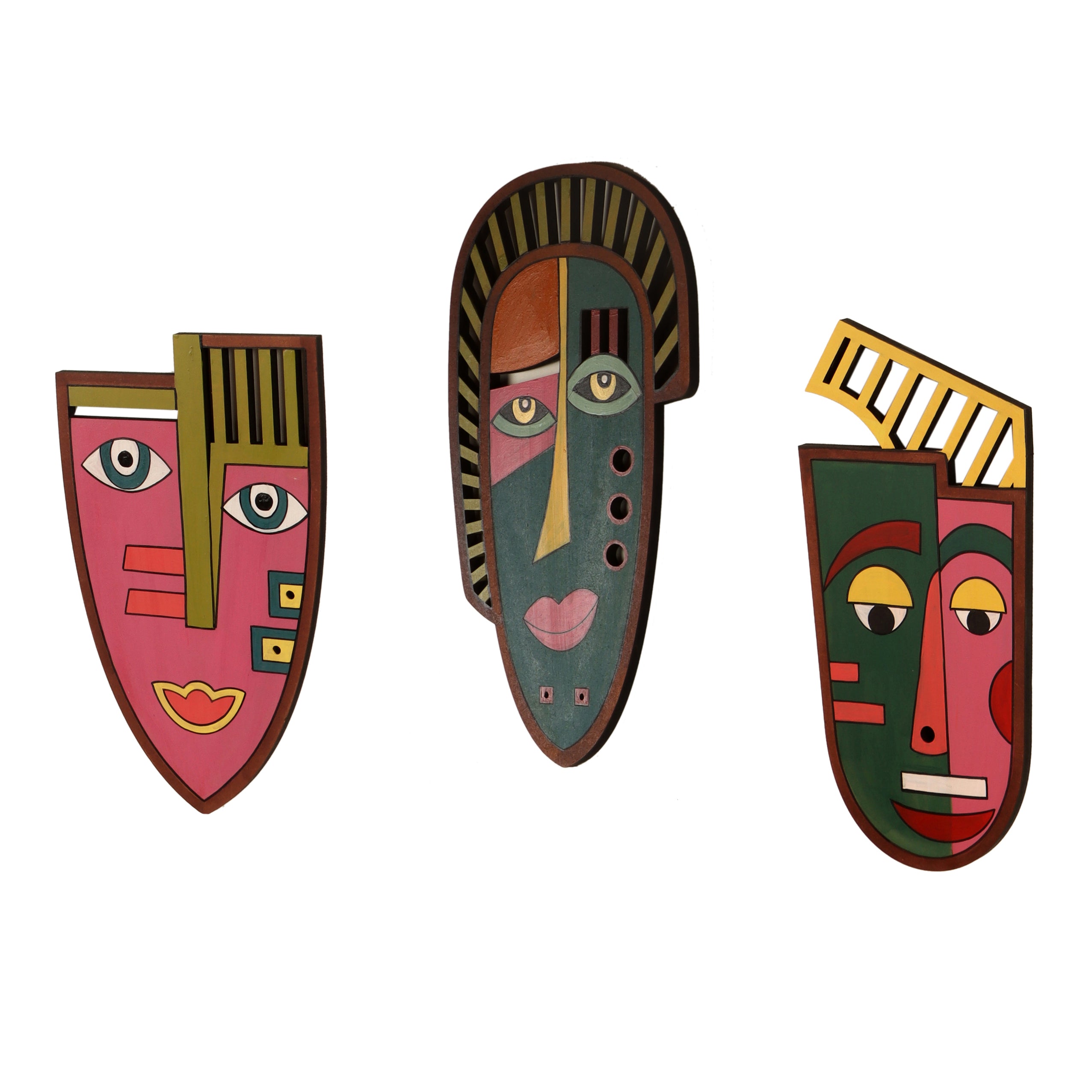 Gay & Gaity Wall Decor Mask set of 3